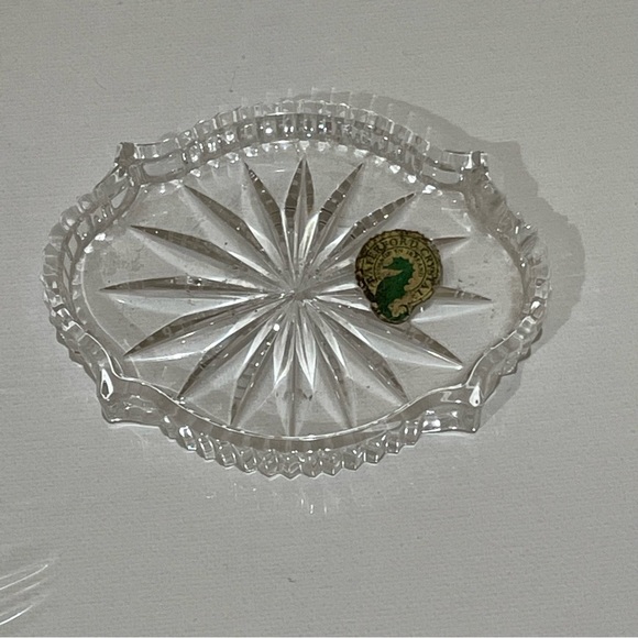 Waterford Ireland Crystal Vintage Coaster Has Small Chip See Photos and video